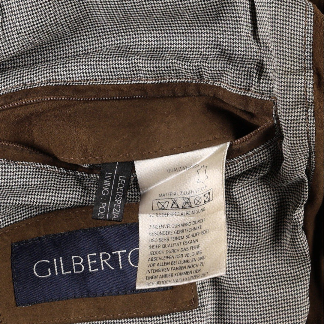 GILBERTO Valstar Jacket Suede Leather Blouson Men's XL equivalent Genuine Leather Suede Leather brown type Vintage Second Hand