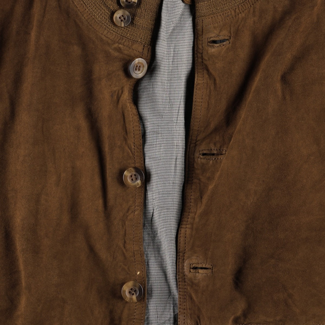 GILBERTO Valstar Jacket Suede Leather Blouson Men's XL equivalent Genuine Leather Suede Leather brown type Vintage Second Hand