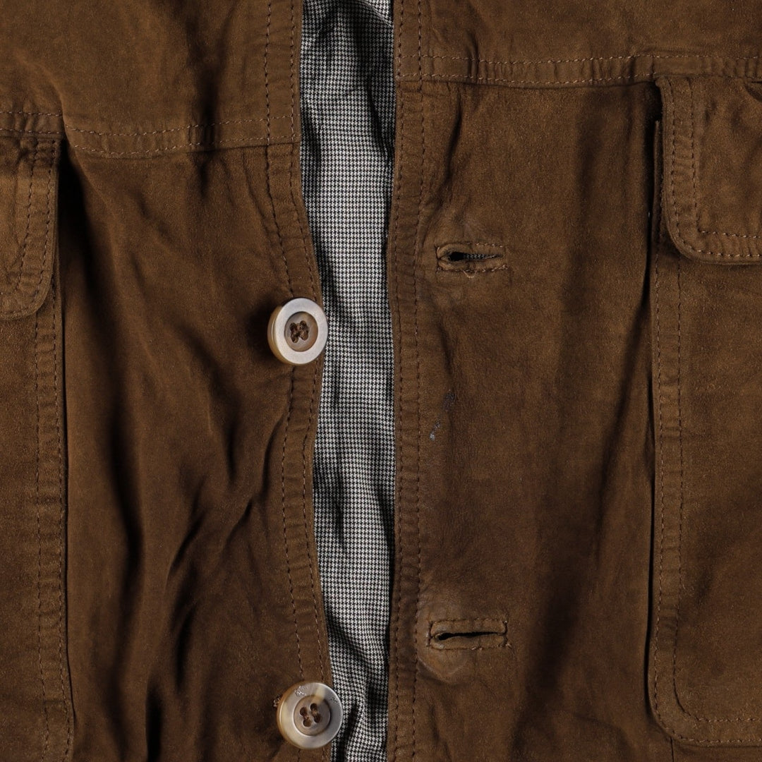 GILBERTO Valstar Jacket Suede Leather Blouson Men's XL equivalent Genuine Leather Suede Leather brown type Vintage Second Hand