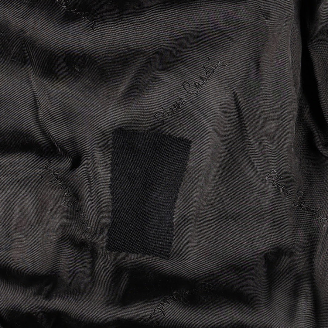 Pierre Cardin Valstar Jacket Suede Leather Blouson Men's Size L (approx.) Genuine Leather Goatskin Charcoal Vintage Second Hand