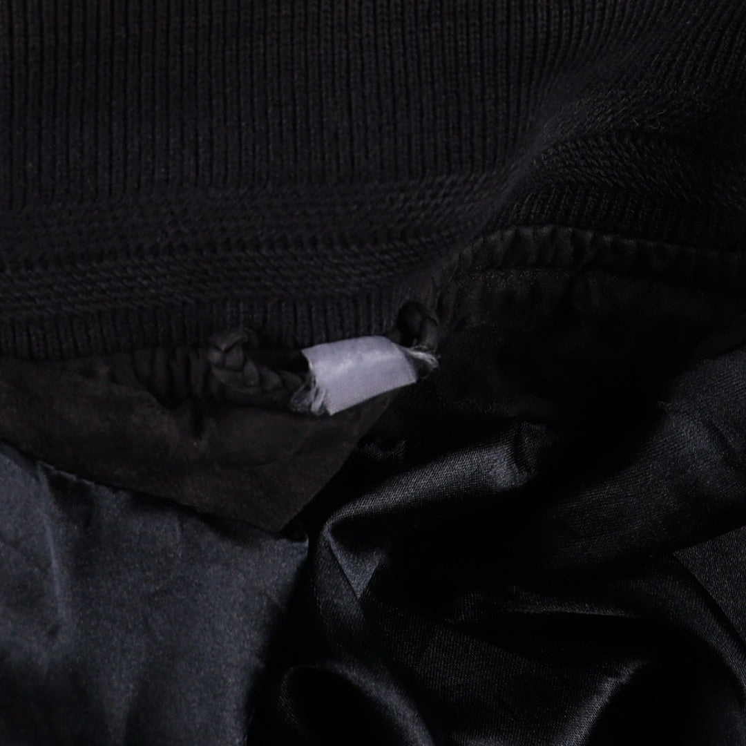 Balster Jacket, Suede Leather Blouson, Men's Size L Genuine Leather Suede Leather black type Vintage Second Hand