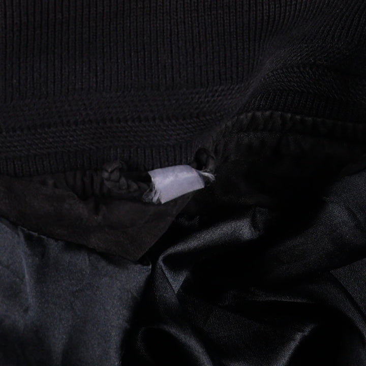 Balster Jacket, Suede Leather Blouson, Men's Size L Genuine Leather Suede Leather black type Vintage Second Hand