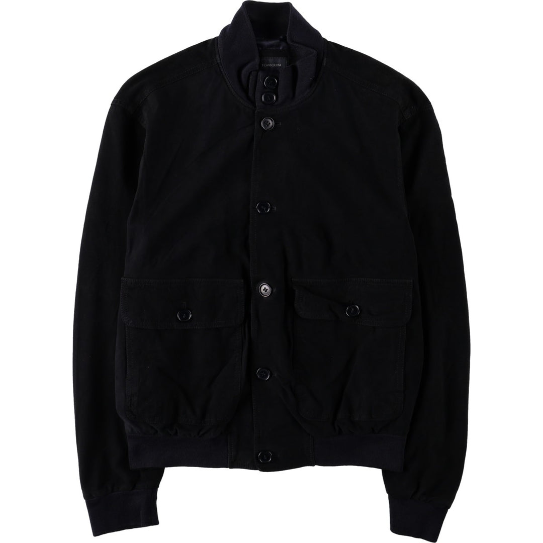 TOMBOLINI Valstar Jacket, Suede Leather Blouson, Made in Italy, Men's Size M (approx.) Genuine Leather Suede Leather black type Vintage Second Hand