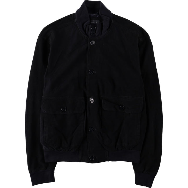 TOMBOLINI Valstar Jacket, Suede Leather Blouson, Made in Italy, Men's Size M (approx.) Genuine Leather Suede Leather black type Vintage Second Hand