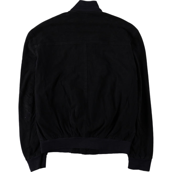 TOMBOLINI Valstar Jacket, Suede Leather Blouson, Made in Italy, Men's Size M (approx.) Genuine Leather Suede Leather black type Vintage Second Hand
