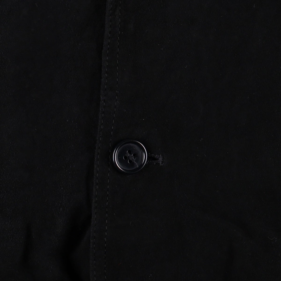 TOMBOLINI Valstar Jacket, Suede Leather Blouson, Made in Italy, Men's Size M (approx.) Genuine Leather Suede Leather black type Vintage Second Hand