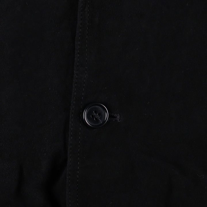 TOMBOLINI Valstar Jacket, Suede Leather Blouson, Made in Italy, Men's Size M (approx.) Genuine Leather Suede Leather black type Vintage Second Hand