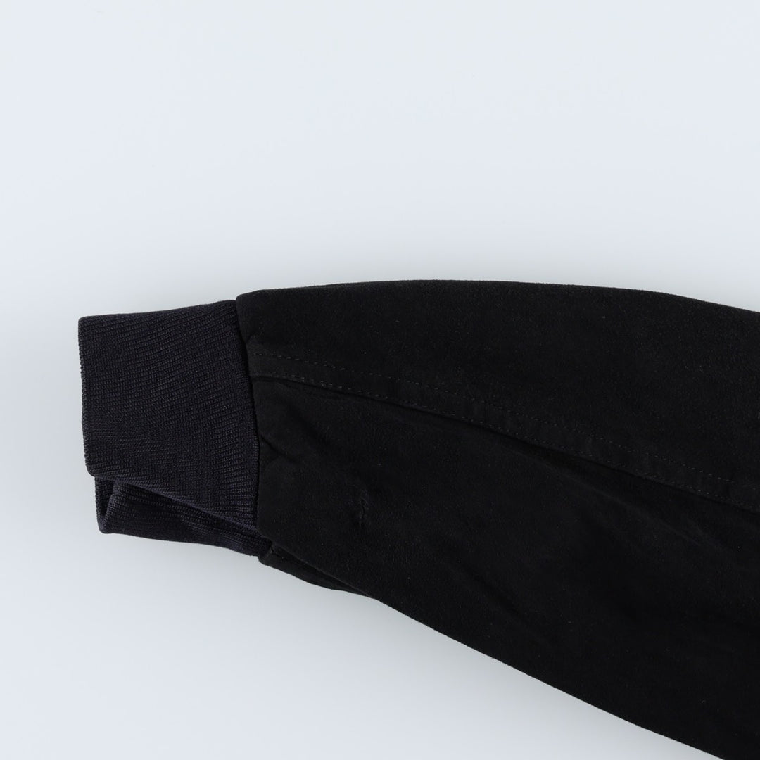 TOMBOLINI Valstar Jacket, Suede Leather Blouson, Made in Italy, Men's Size M (approx.) Genuine Leather Suede Leather black type Vintage Second Hand