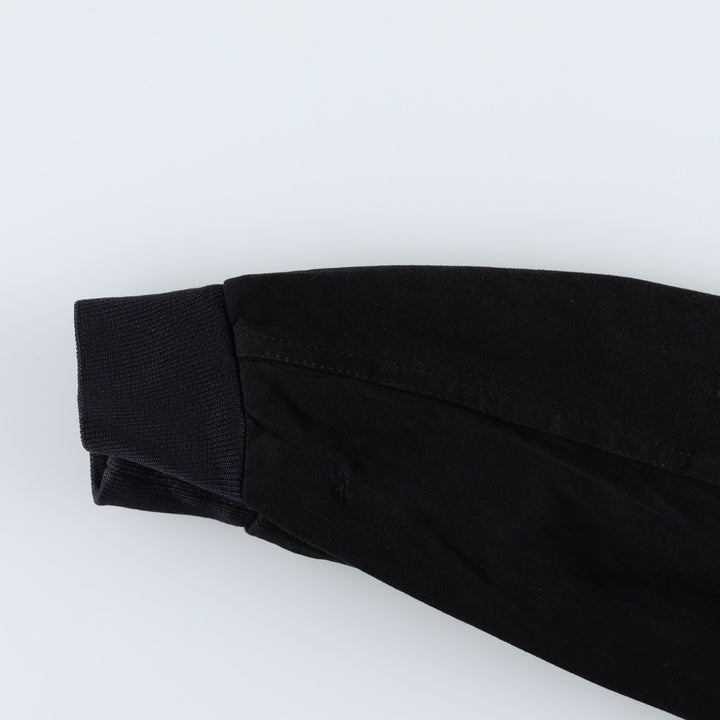 TOMBOLINI Valstar Jacket, Suede Leather Blouson, Made in Italy, Men's Size M (approx.) Genuine Leather Suede Leather black type Vintage Second Hand