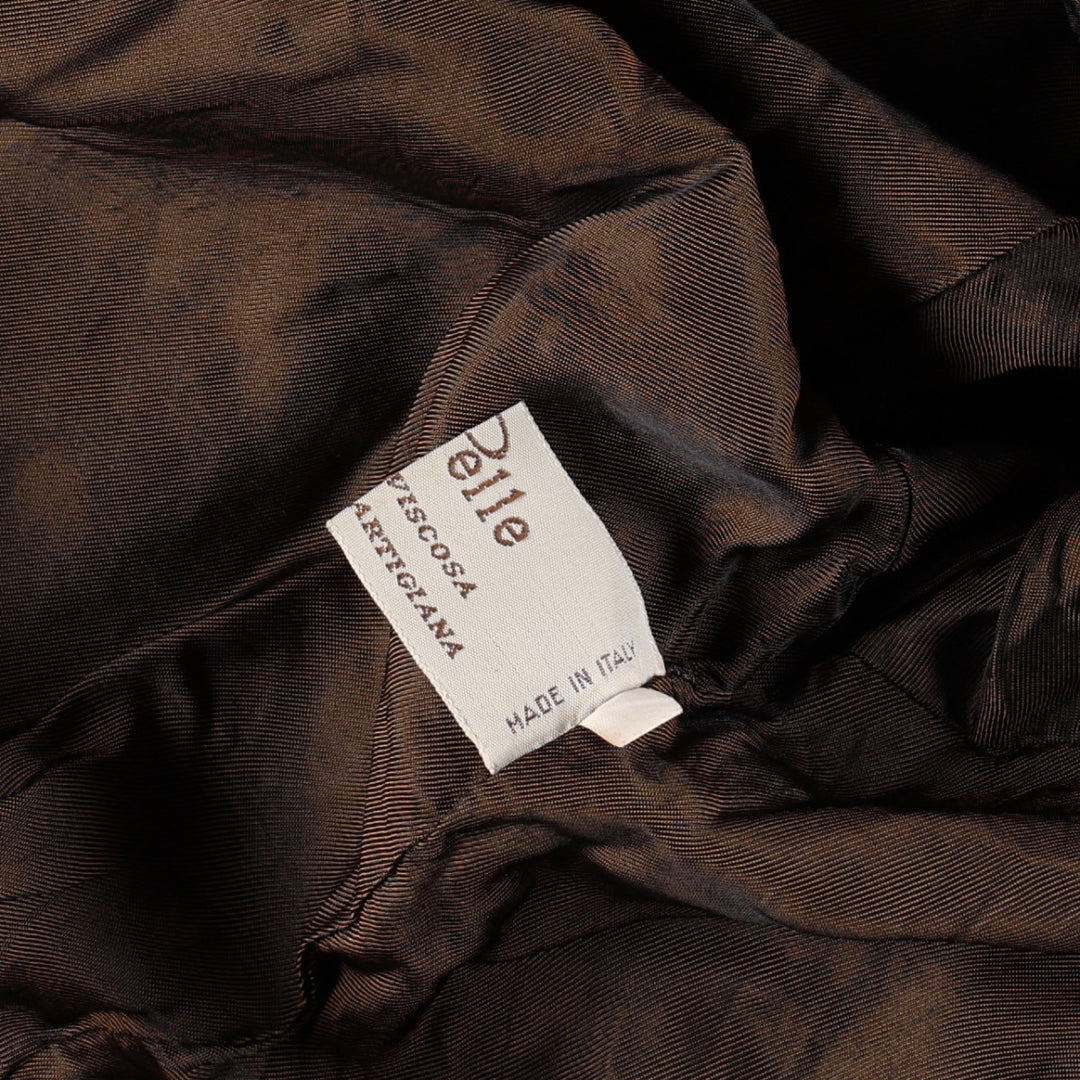 Balster Jacket, Suede Leather Blouson, Made in Italy, Men's XL Genuine Leather Suede Leather Khaki type brown Vintage Second Hand