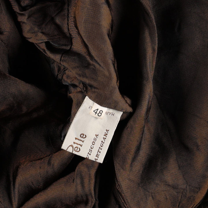Balster Jacket, Suede Leather Blouson, Made in Italy, Men's XL Genuine Leather Suede Leather Khaki type brown Vintage Second Hand