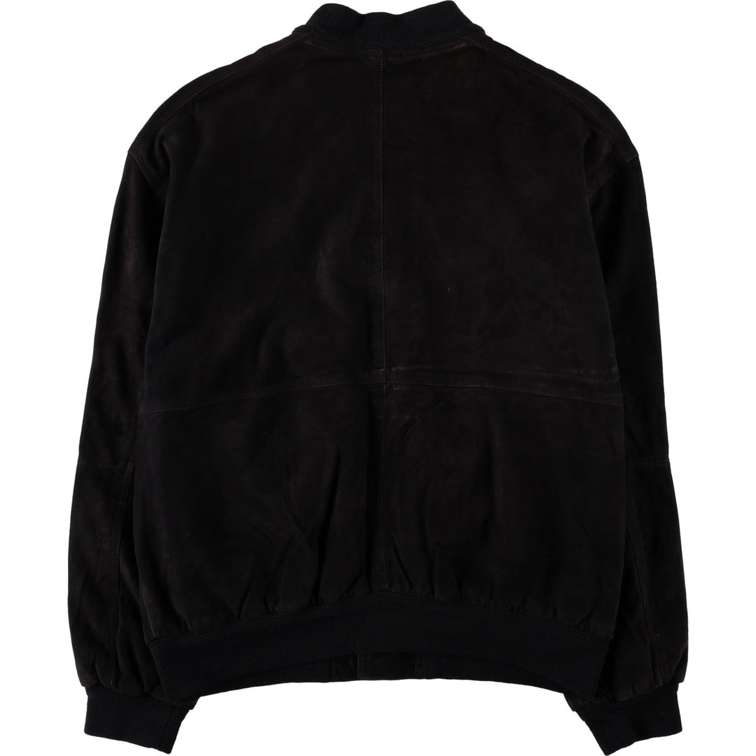 Mc Percy suede leather blouson, men's size L (approx.) Genuine Leather Suede Leather black type Vintage Second Hand