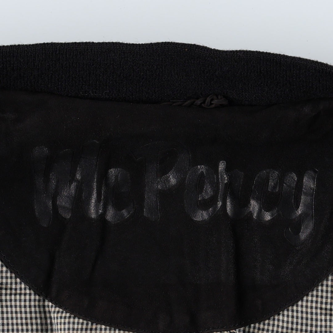 Mc Percy suede leather blouson, men's size L (approx.) Genuine Leather Suede Leather black type Vintage Second Hand