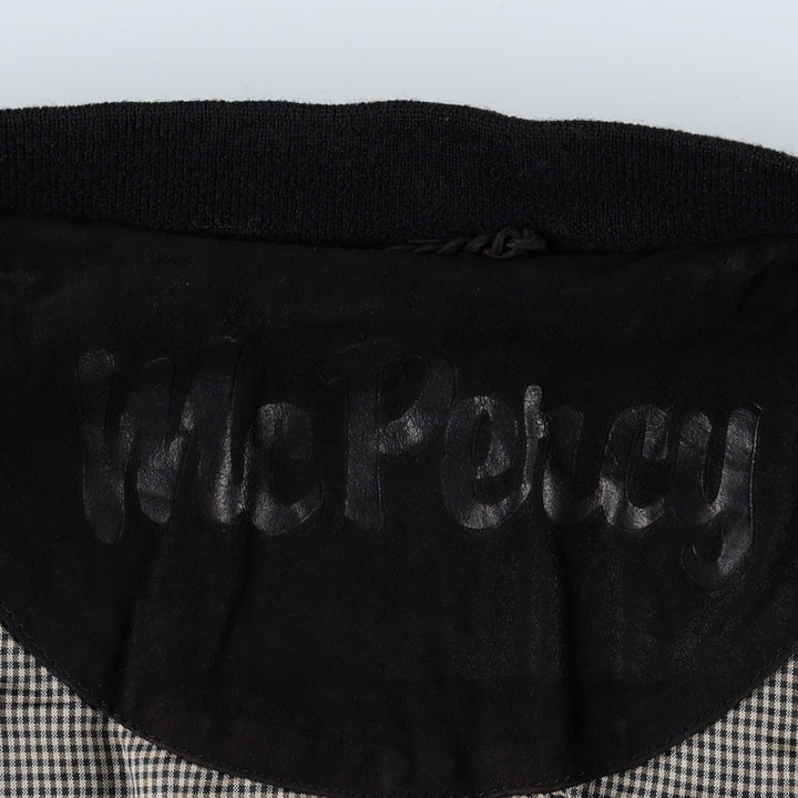 Mc Percy suede leather blouson, men's size L (approx.) Genuine Leather Suede Leather black type Vintage Second Hand