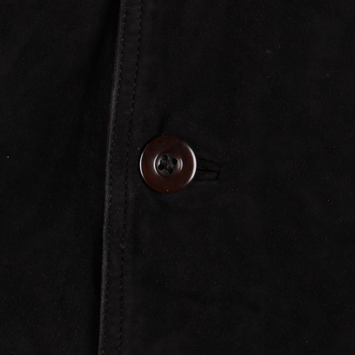 Mc Percy suede leather blouson, men's size L (approx.) Genuine Leather Suede Leather black type Vintage Second Hand