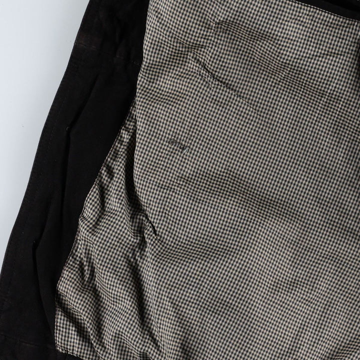 Mc Percy suede leather blouson, men's size L (approx.) Genuine Leather Suede Leather black type Vintage Second Hand