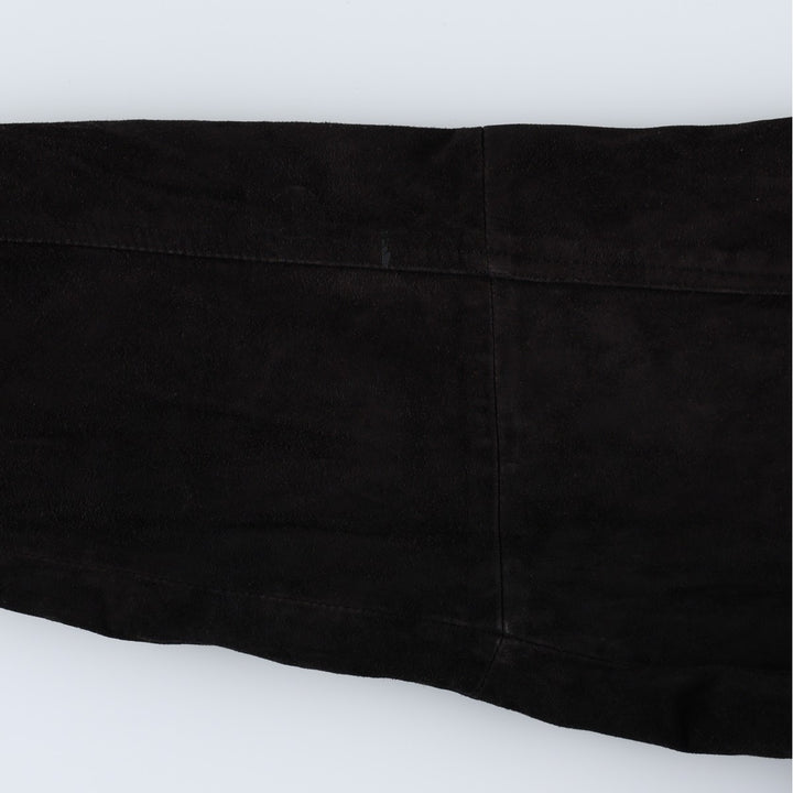 Mc Percy suede leather blouson, men's size L (approx.) Genuine Leather Suede Leather black type Vintage Second Hand