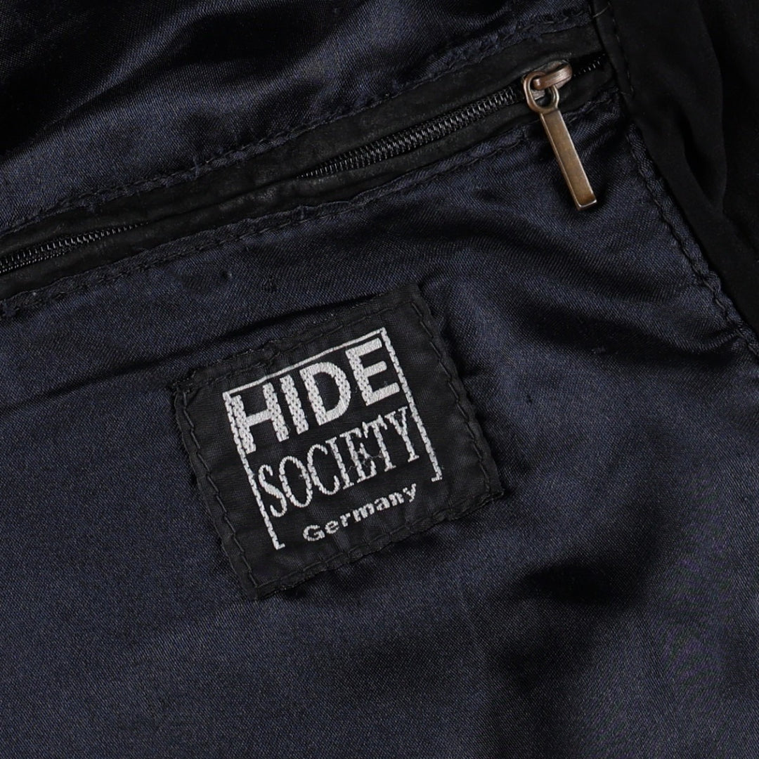 HIDE SOCIETY Valstar Jacket Suede Leather Blouson Men's XL equivalent Genuine Leather Suede Leather black type Vintage Second Hand