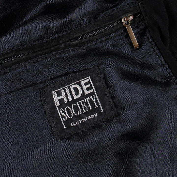 HIDE SOCIETY Valstar Jacket Suede Leather Blouson Men's XL equivalent Genuine Leather Suede Leather black type Vintage Second Hand