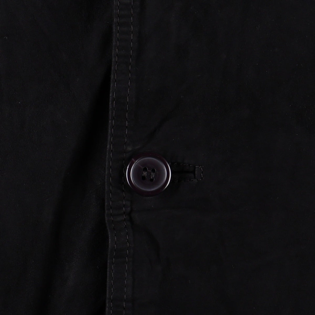 Balster Jacket, Suede Leather Blouson, Men's XL Genuine Leather Suede Leather black type Vintage Second Hand