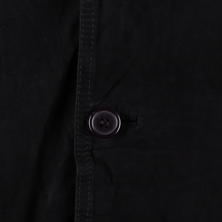 Balster Jacket, Suede Leather Blouson, Men's XL Genuine Leather Suede Leather black type Vintage Second Hand