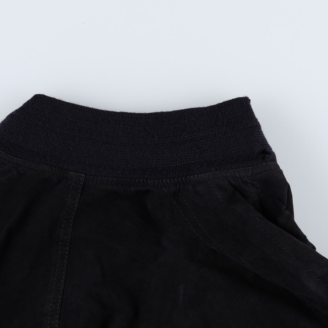 Balster Jacket, Suede Leather Blouson, Men's XL Genuine Leather Suede Leather black type Vintage Second Hand