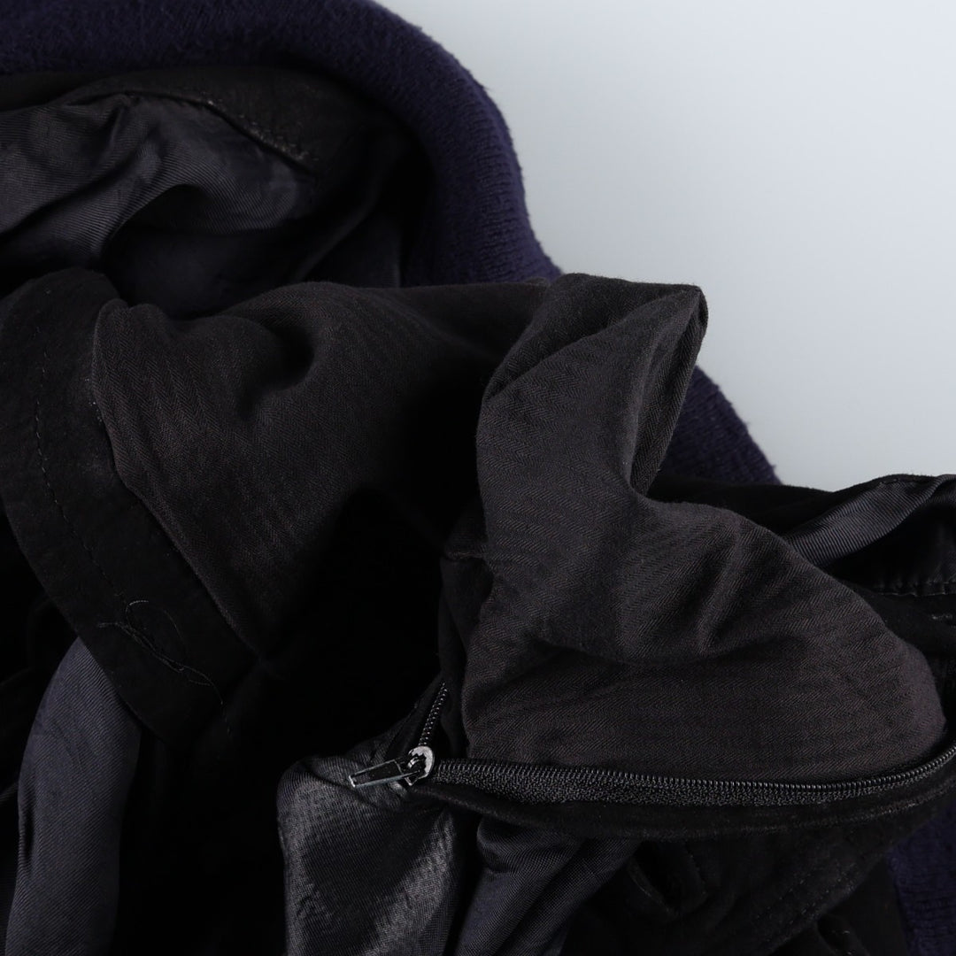 Balster Jacket, Suede Leather Blouson, Made in Italy, Men's XL Genuine Leather Suede Leather black type Vintage Second Hand