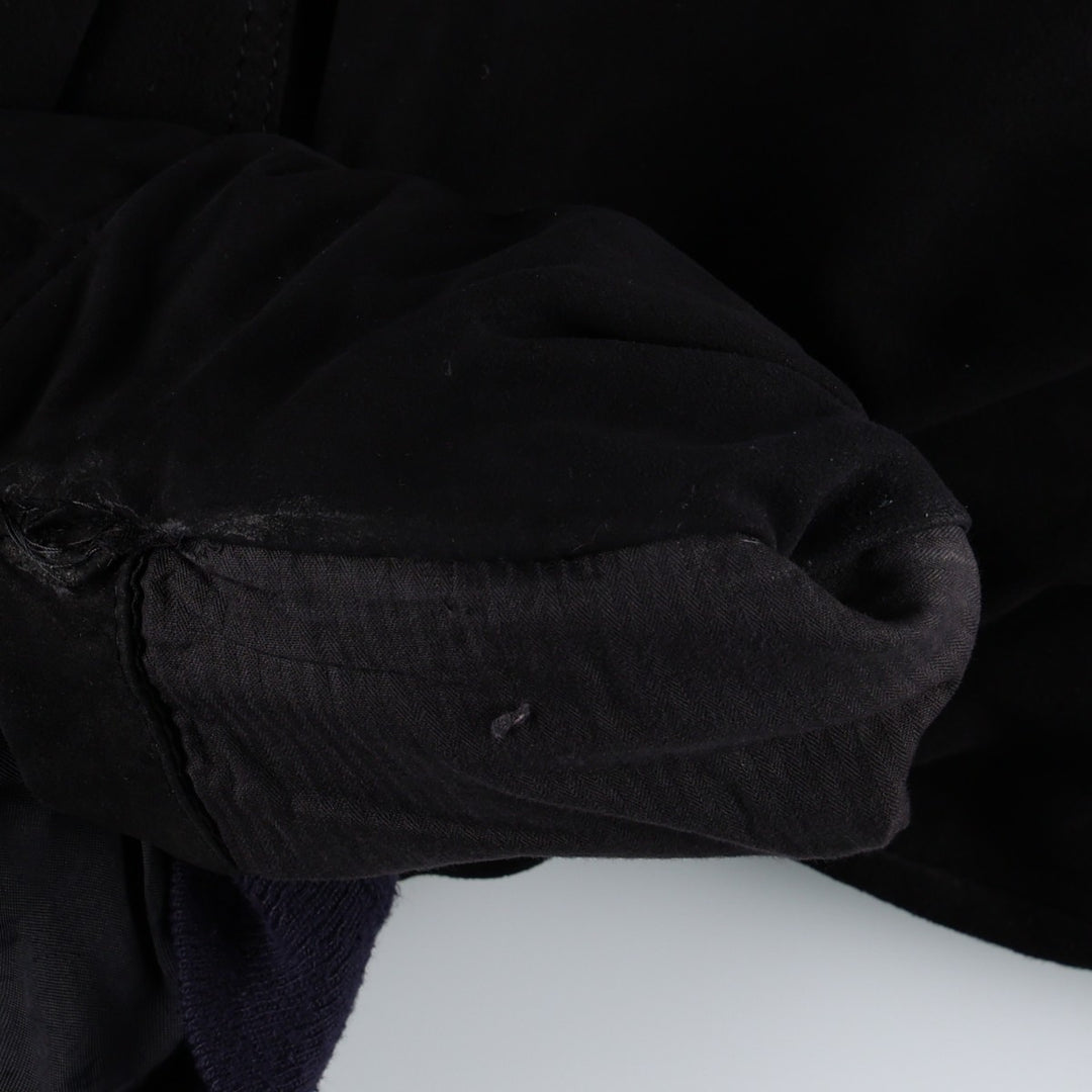 Balster Jacket, Suede Leather Blouson, Made in Italy, Men's XL Genuine Leather Suede Leather black type Vintage Second Hand