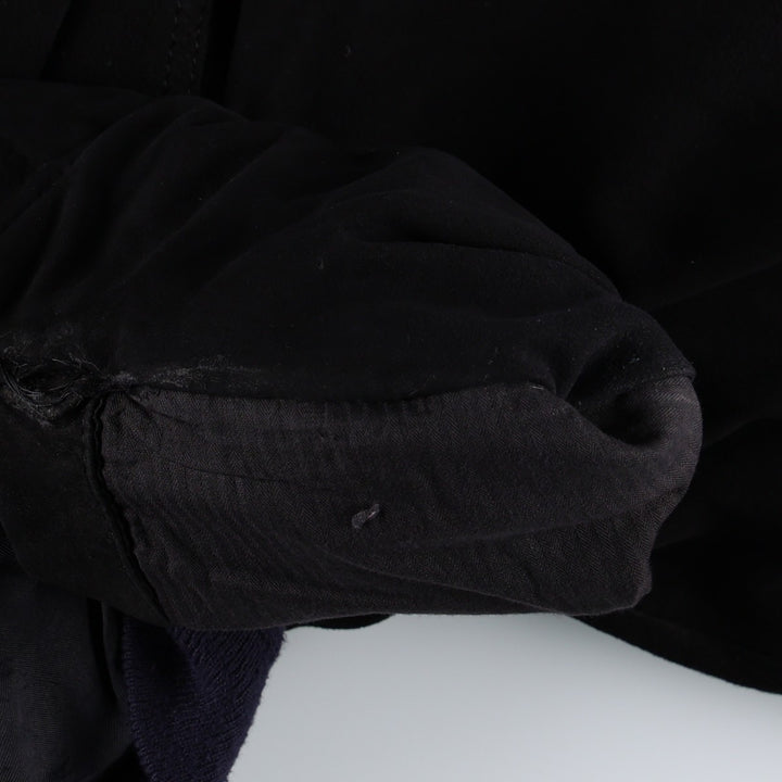 Balster Jacket, Suede Leather Blouson, Made in Italy, Men's XL Genuine Leather Suede Leather black type Vintage Second Hand