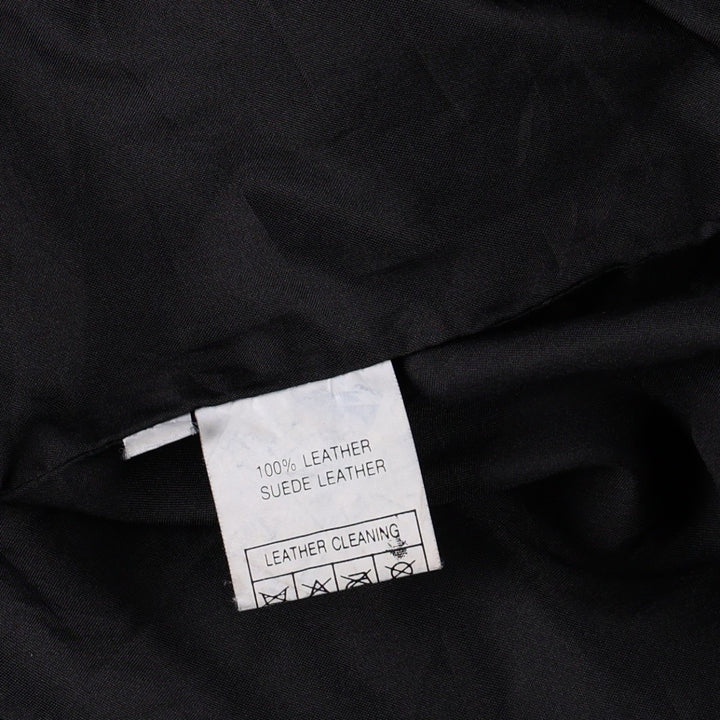 Suede leather blouson, men's size XXL Genuine Leather Suede Leather black type Vintage Second Hand