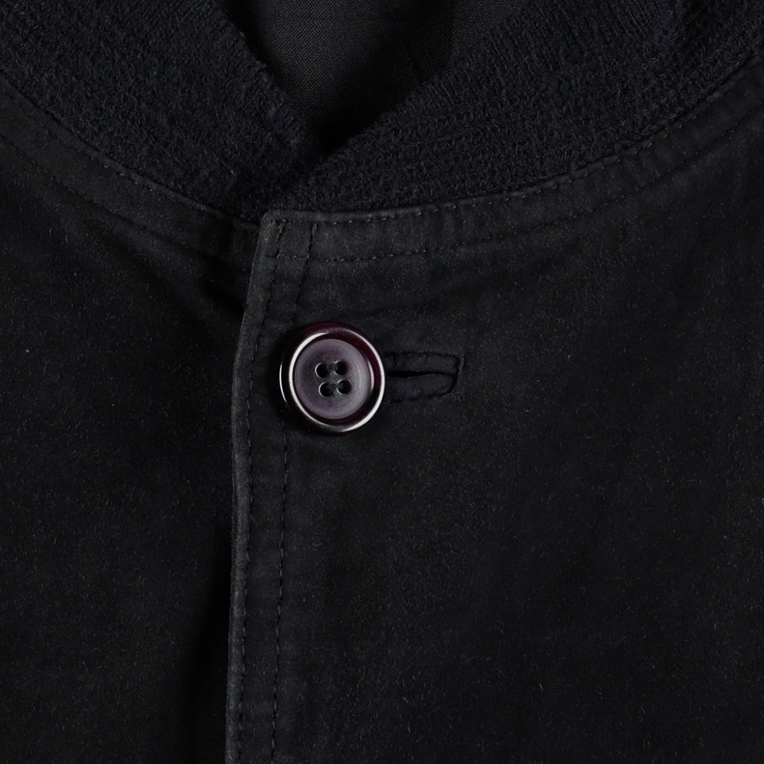 Suede leather blouson, men's size XXL Genuine Leather Suede Leather black type Vintage Second Hand