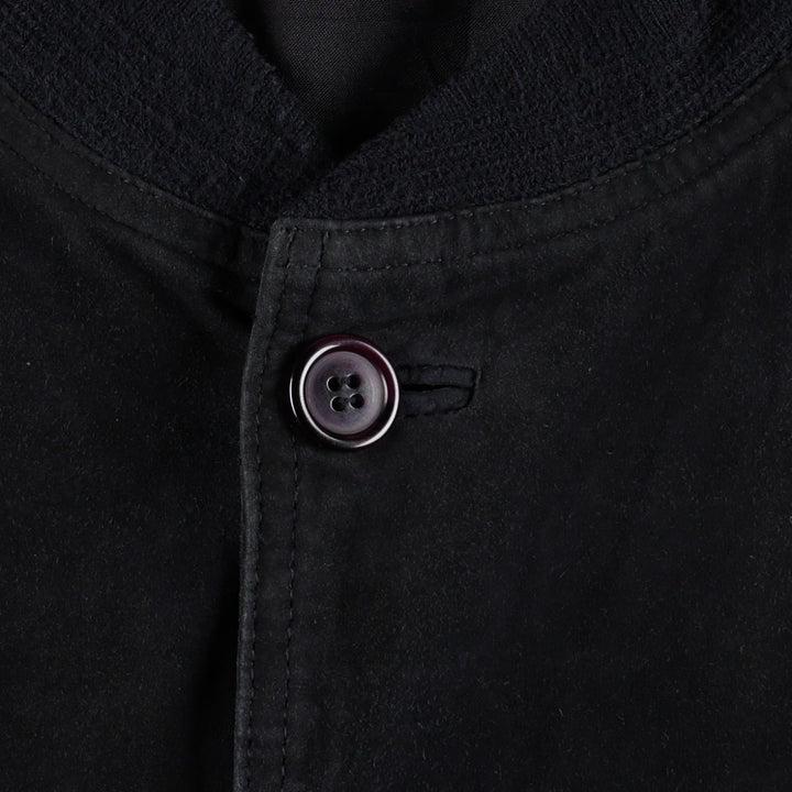 Suede leather blouson, men's size XXL Genuine Leather Suede Leather black type Vintage Second Hand