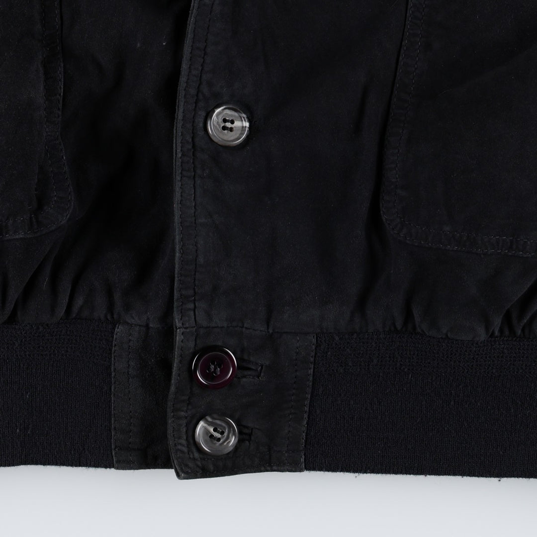 Suede leather blouson, men's size XXL Genuine Leather Suede Leather black type Vintage Second Hand