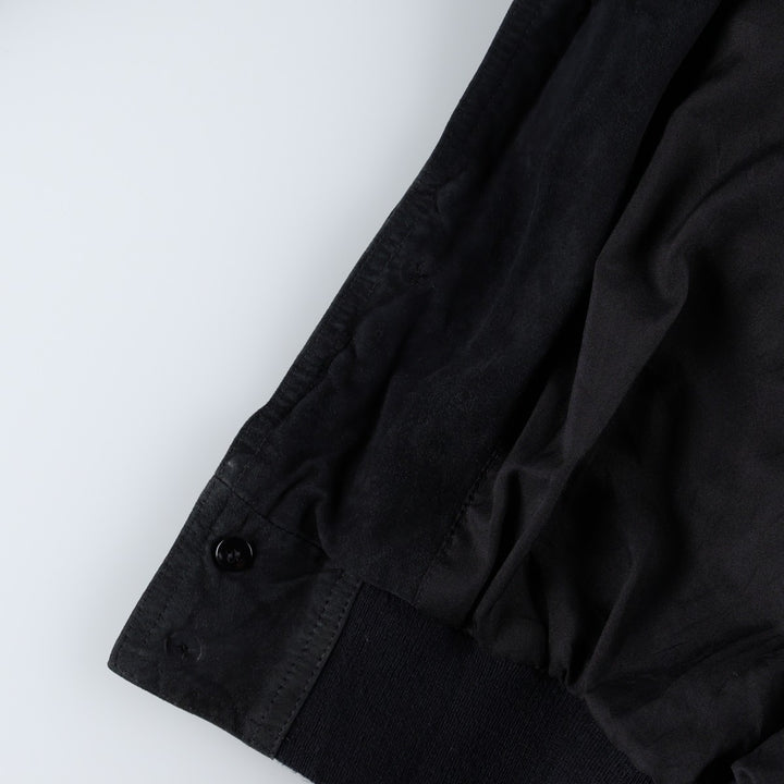 Suede leather blouson, men's size XXL Genuine Leather Suede Leather black type Vintage Second Hand