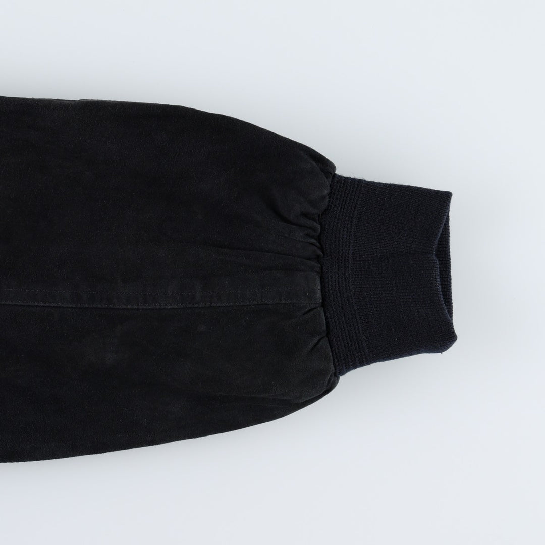 Suede leather blouson, men's size XXL Genuine Leather Suede Leather black type Vintage Second Hand