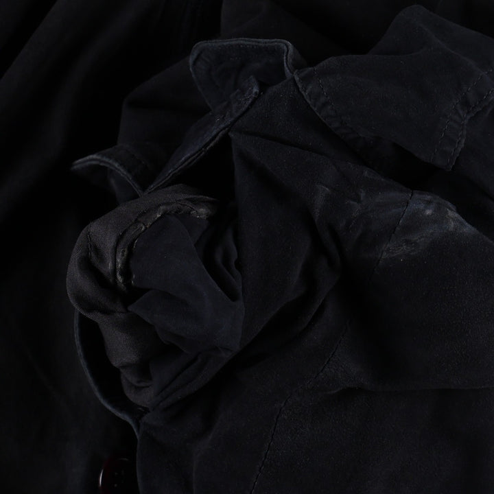 Suede leather blouson, men's size XXL Genuine Leather Suede Leather black type Vintage Second Hand