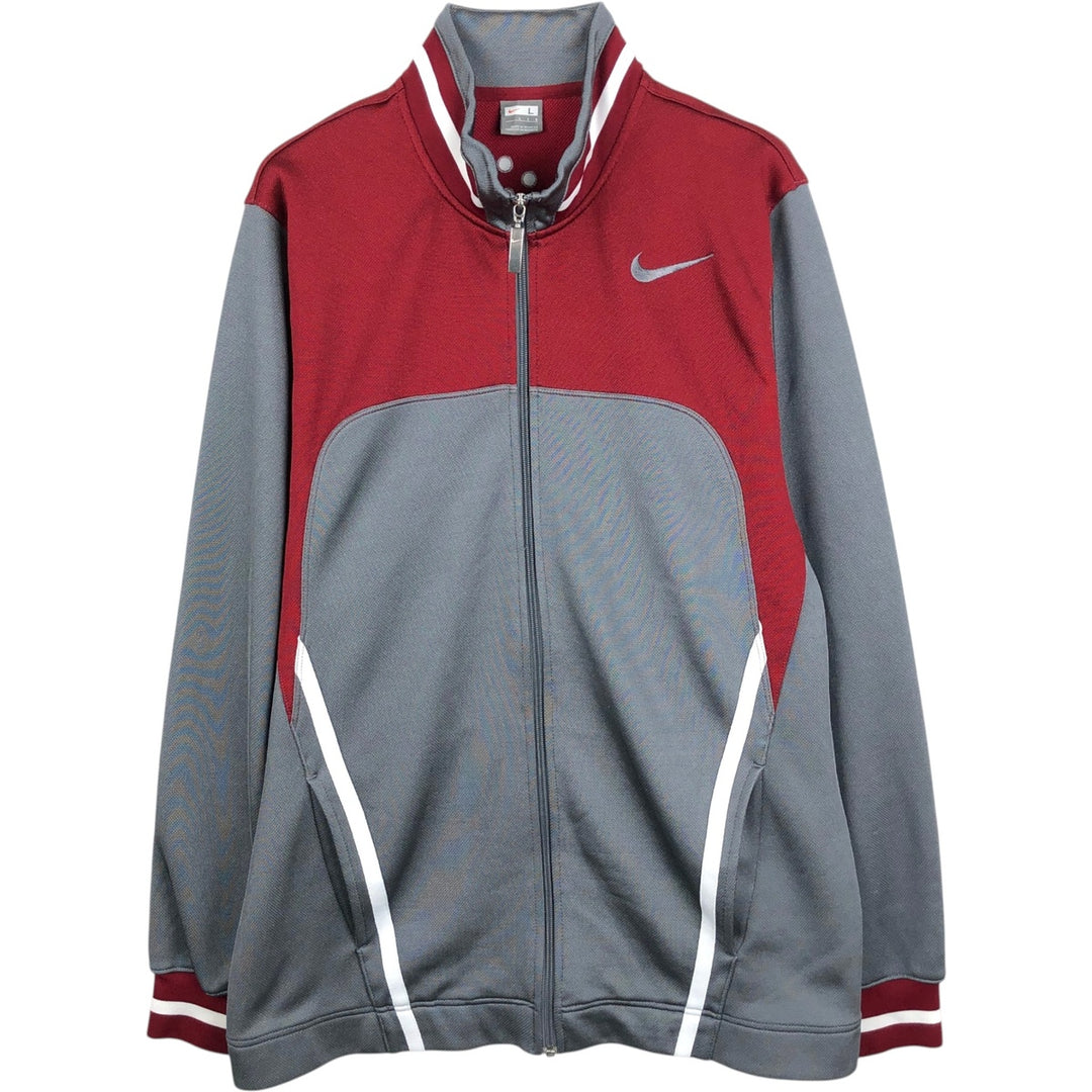 90s-00'S Nike Track Jacket, Men's Size L (approx.) polyester Red type red-purple Vintage Second Hand