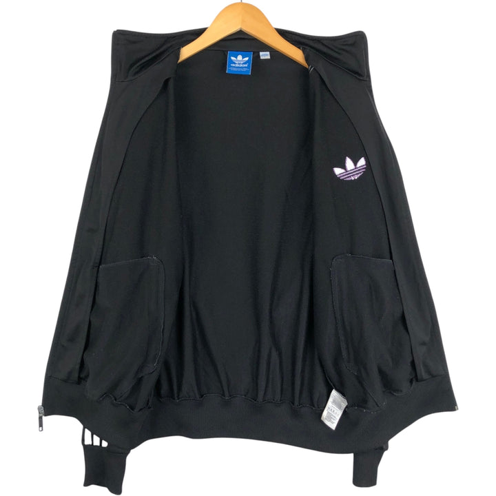 Adidas ORIGINALS Trefoil Logo Track Jacket, Men's Size L (approx.) polyester black type Vintage Second Hand