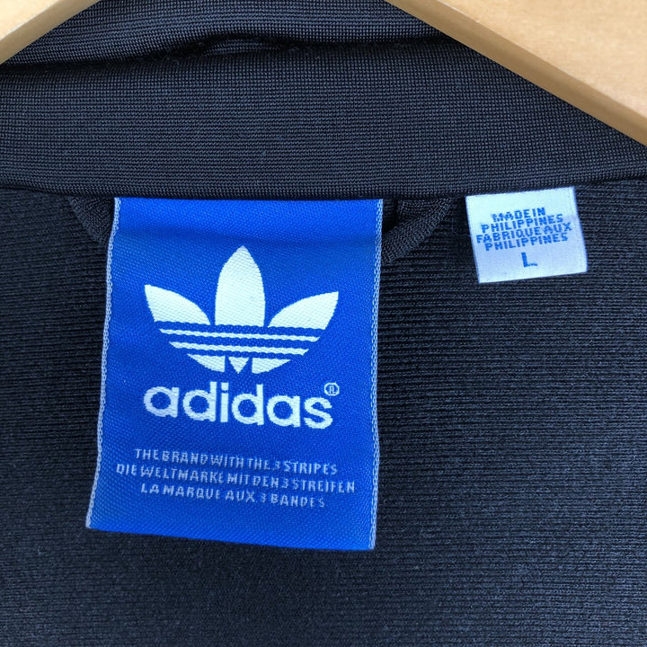 Adidas ORIGINALS Trefoil Logo Track Jacket, Men's Size L (approx.) polyester black type Vintage Second Hand