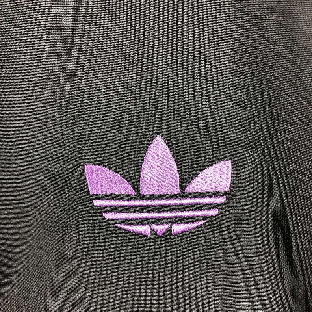 Adidas ORIGINALS Trefoil Logo Track Jacket, Men's Size L (approx.) polyester black type Vintage Second Hand