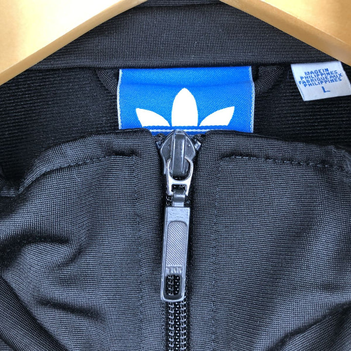 Adidas ORIGINALS Trefoil Logo Track Jacket, Men's Size L (approx.) polyester black type Vintage Second Hand