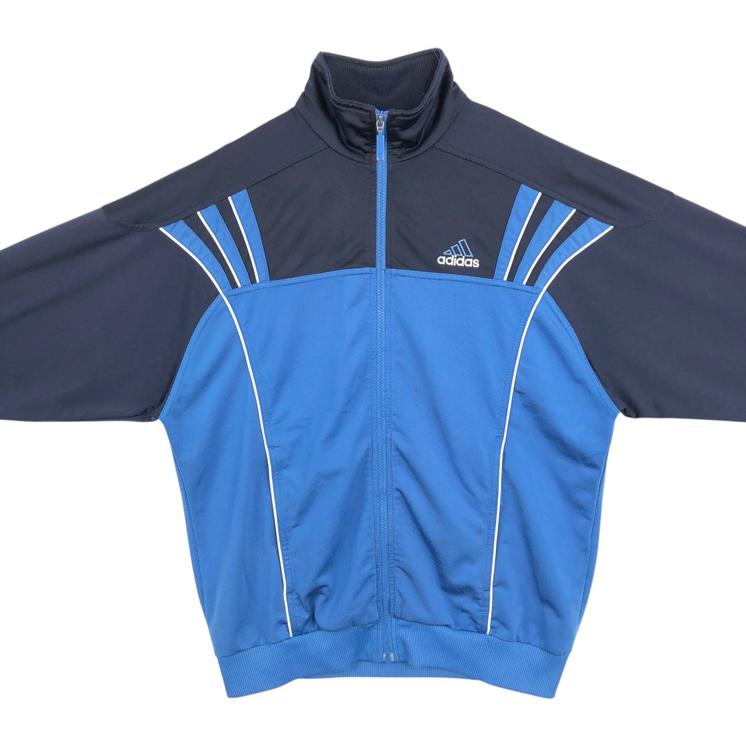 00'S adidas jersey track jacket, men's XL size polyester blue type Vintage Second Hand