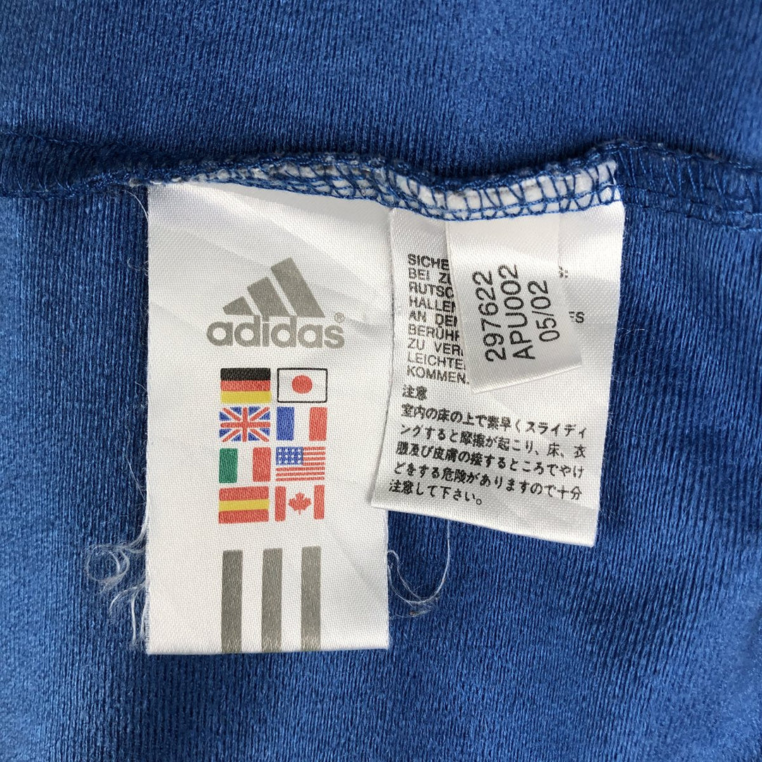00'S adidas jersey track jacket, men's XL size polyester blue type Vintage Second Hand