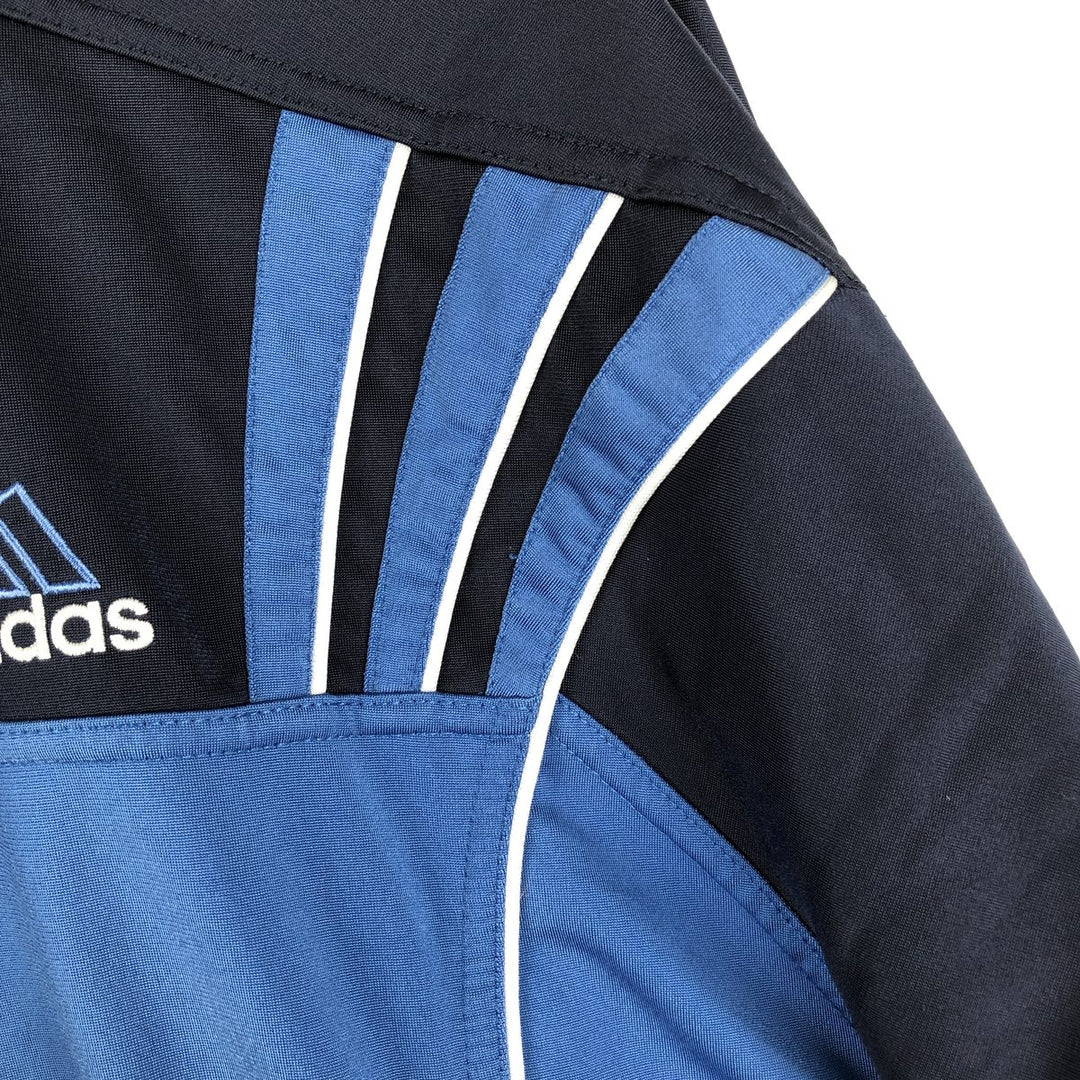 00'S adidas jersey track jacket, men's XL size polyester blue type Vintage Second Hand