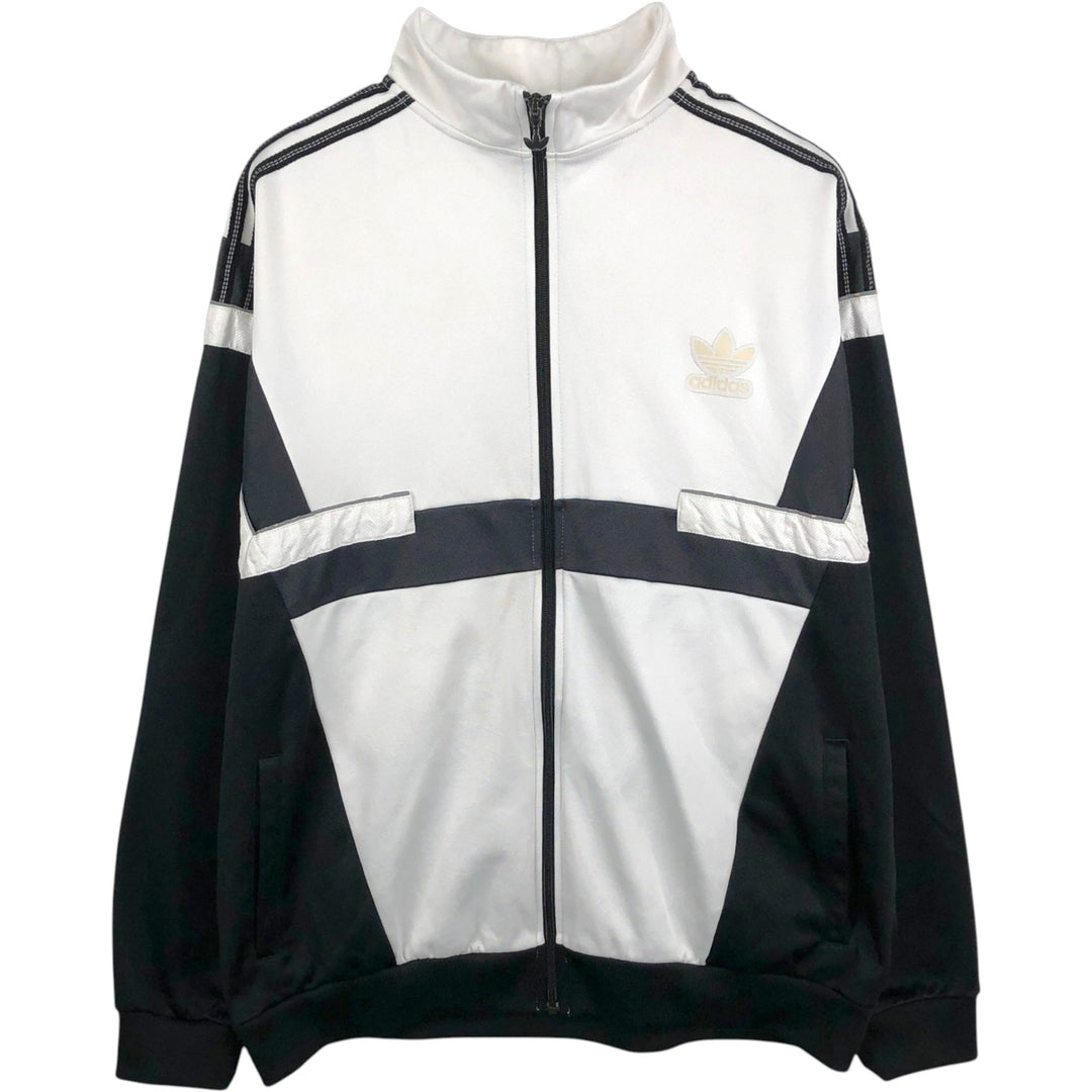 Adidas ORIGINALS Trefoil Logo Track Jacket, Men's Size XL (approx.) polyester white type Vintage Second Hand