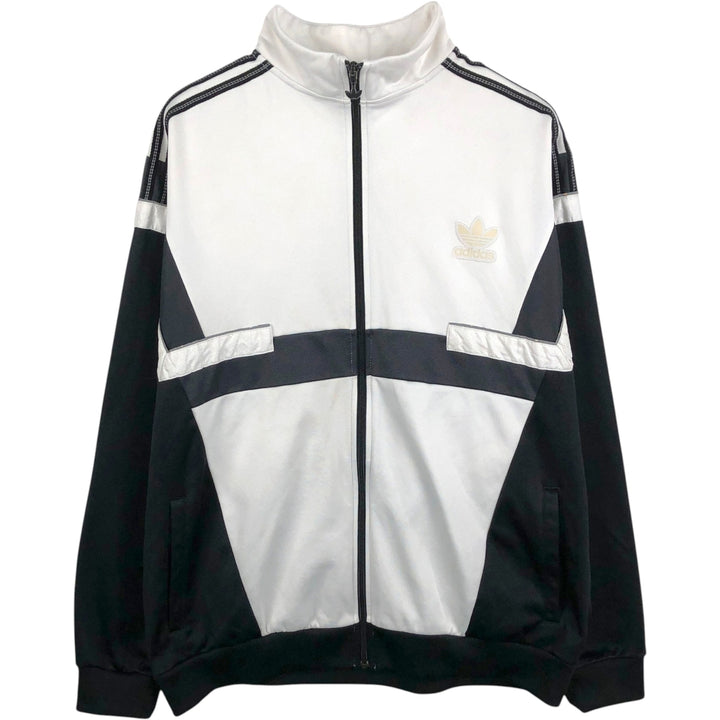 Adidas ORIGINALS Trefoil Logo Track Jacket, Men's Size XL (approx.) polyester white type Vintage Second Hand