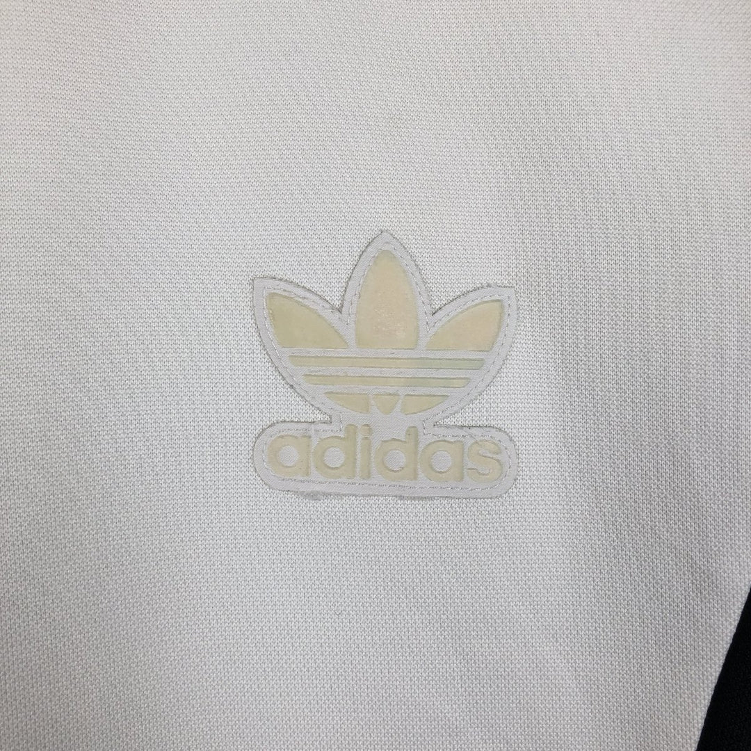 Adidas ORIGINALS Trefoil Logo Track Jacket, Men's Size XL (approx.) polyester white type Vintage Second Hand