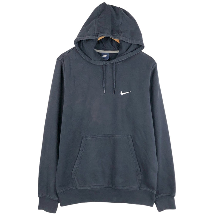 Nike Sweat Pullover Hoodie, Men's Size M cotton navy blue type Vintage Second Hand