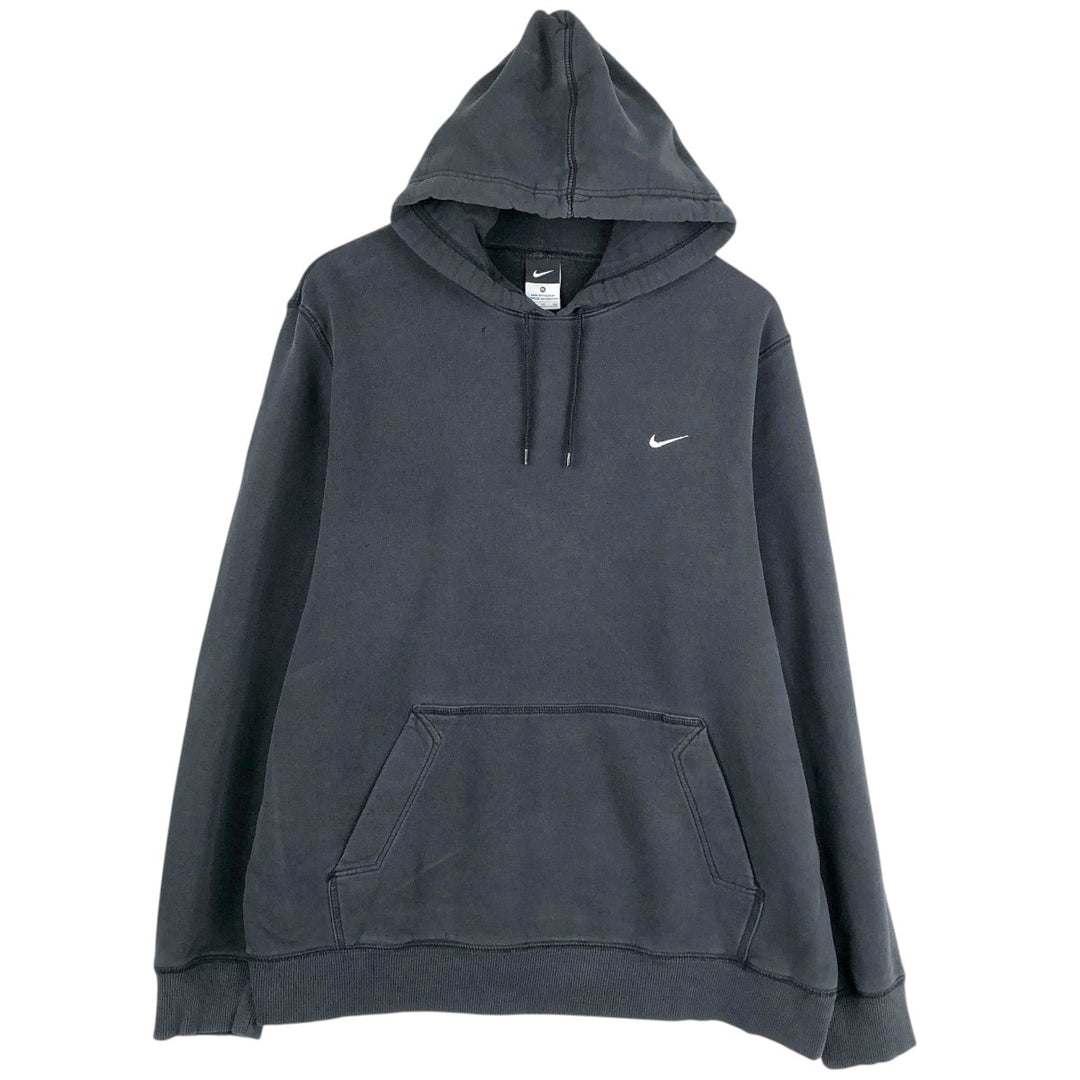 Nike Sweat Pullover Hoodie Men's XL Size cotton black type Vintage Second Hand