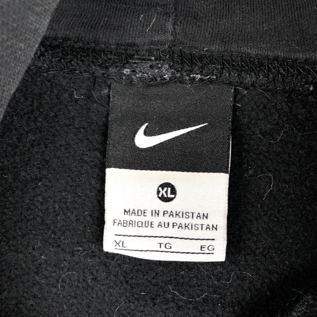Nike Sweat Pullover Hoodie Men's XL Size cotton black type Vintage Second Hand
